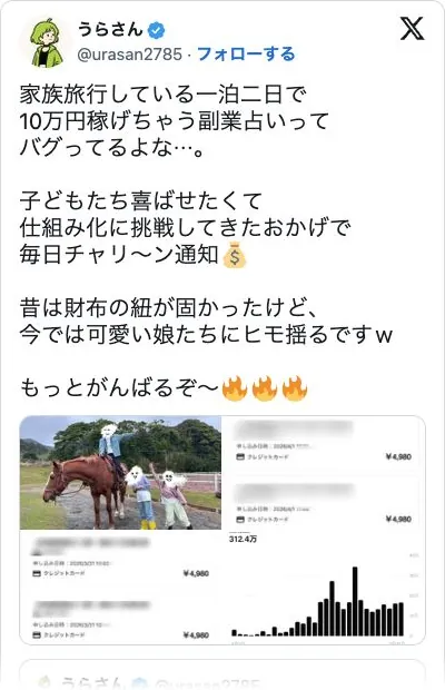 実際のX投稿カードの保存画像